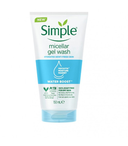ژل شستشو صورت سری میسلار مدل واتر بوست 150میل سیمپل