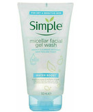 ژل شستشو صورت سری میسلار مدل واتر بوست 150میل سیمپل